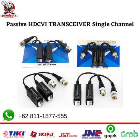 Video Balun Cctv / Passive HDCVI TRANSCEIVER Single Channel