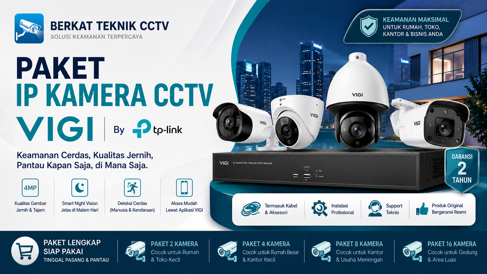 Paket IP CCTV VIGI Dari TP-LINK